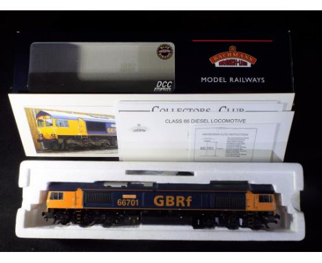 Bachmann - A boxed Bachmann 32-727 OO gauge DCC ready Class 66 diesel locomotive, Op.No.66701 'Whitemoor' in GBRF livery. The
