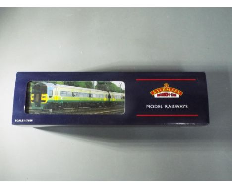 Bachmann - A boxed Bachmann Class 158 OO Gauge 2 Car DMU Set 31-508 in 'Scotrail' First Group livery. Both models appear to b