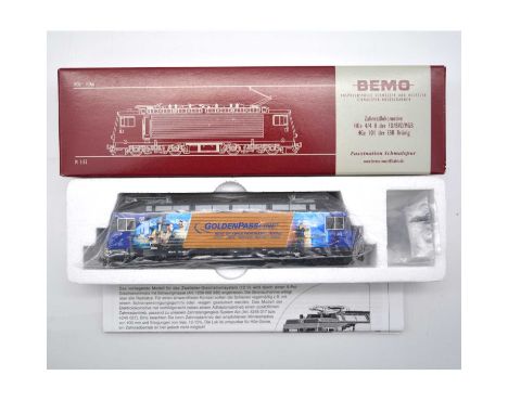 Bemo HOe model railway locomotive ref 1262 437 SBB HGe 101 967-8 'Golden Pass', boxed. 