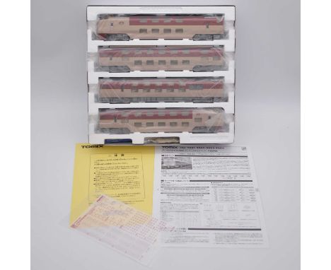 Tomix HO gauge model railway set, ref HO-9002 JR Limited Express sleeping car series 285 'Sunshine Express', 4-car set, boxed