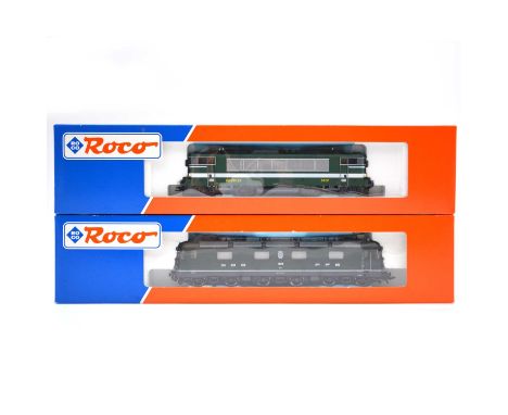 Roco HO model railway diesel locomotives, two including ref 63544 SNCF BB 25193 SAVOIE; 63735 SBB 1509, both boxed.