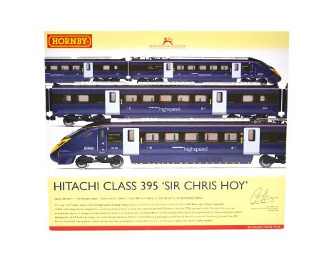 Hornby OO gauge model railway locomotive set ref R3185 Hitachi class 395 'Sir Chris Hoy', 4-car set, DCC ready, boxed,