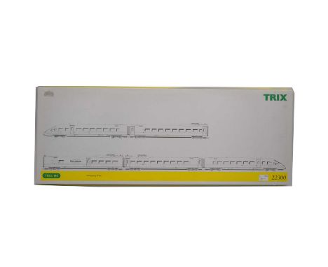 Trix HO gauge model railways set ref 22300 ICE Triebwagenzug series BR 406, 5-car set, boxed.