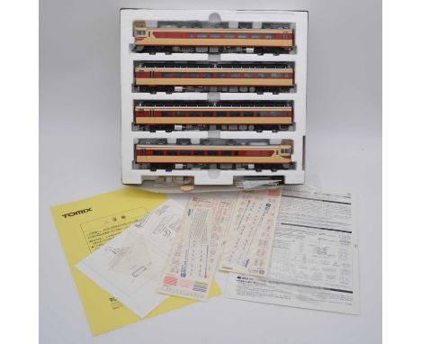 Tomix HO gauge model railways HO-044 J.N.R. Limited Express Series KIHA181, 4-car set, boxed, with paperwork.