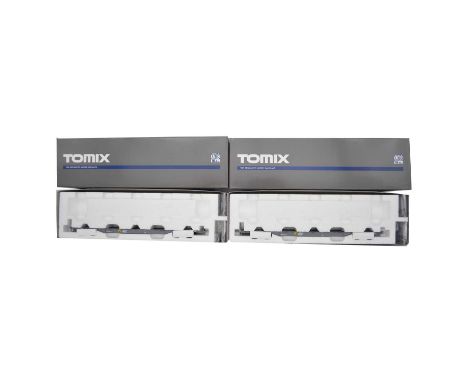 Tomix HO model railways, nine ref HO-718 JR freight container 106 and one HO-7171 freight container, all boxed.