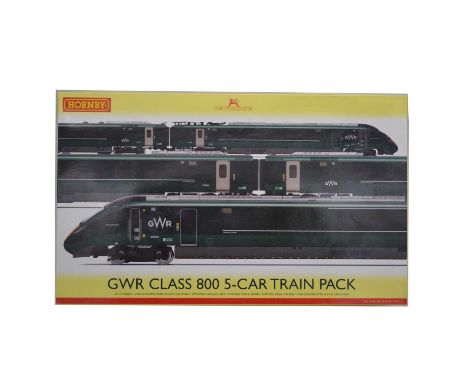 Hornby OO gauge model railways set, R3514 GWR Class 800 5-car train pack, boxed.
