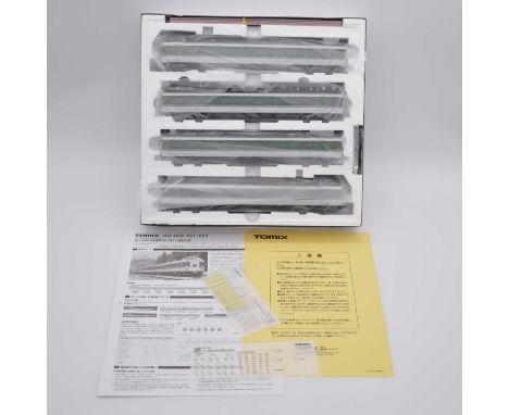 Tomix HO gauge model railway set, ref HO-050 JR Limited Express series 489 Asama, 4-car set, boxed with paperwork.