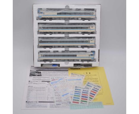 Tomix HO gauge model railway set, ref HO-9034 JR Limited Express series KIHA181 Shikoku Railway, 4-car set, boxed with paperw