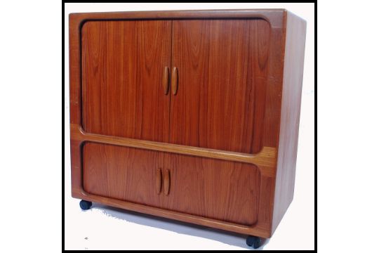 A 1960s Mid 20th Century Teak Tv Media Cabinet By Dyrlund