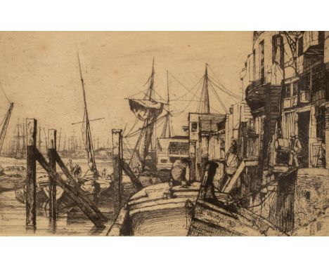 James Abbott McNeil Whistler (1834-1903)/Limehouse/drypoint etching, 12.5cm x 20cm CONDITION REPORT: Condition information is