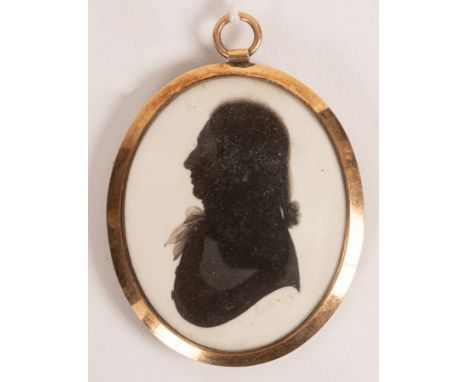 John Miers (circa 1758-1821)/A double-sided silhouette portrait miniature depicting Walter Strickland to one side and George 
