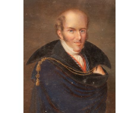 Frances Strickland (1803-1888)/Portrait Miniature of Henry Eustatius Strickland (1777-1865)/the Artist's Father/half-length, 