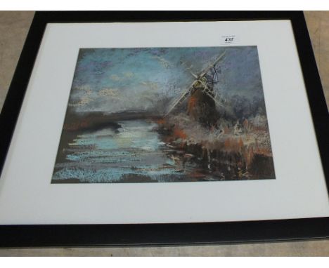 Susanne Lakia, pastel, Windmill at North Walsham, 10" x 13"