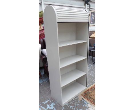 PASTOE A' DAMMER ROLL TOP CABINET, by Aldo van den Nieuwelaar, light grey, cost £1179, 74cm W x 37cm D x 170cm H.