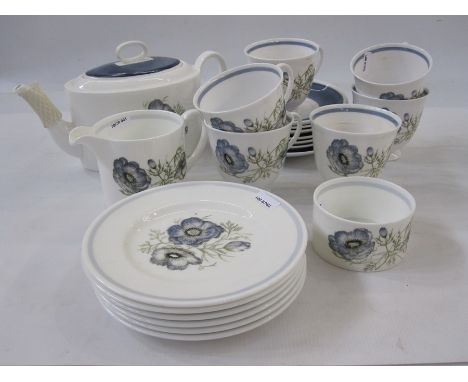 Wedgwood Susie Cooper design 'Glenmist'  tea service for six (and extra saucer) (22)