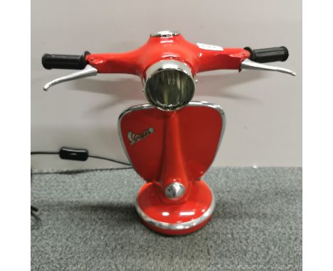 A Vespa scooter style table lamp, H. 32cm.