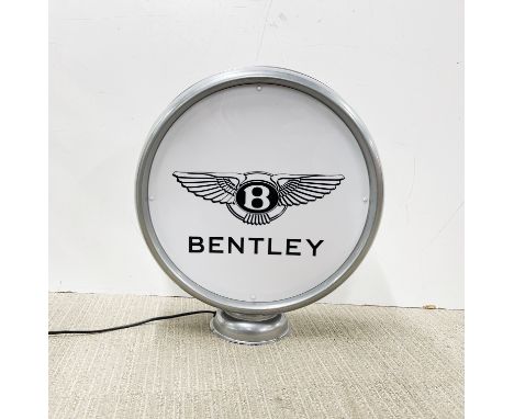An illuminated Bentley advertising light, H. 46cm.