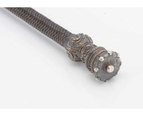 A fine Victorian period riding crop with vinaigrette terminal, total length 76cm, lacks whip to end, maker's name appears to 