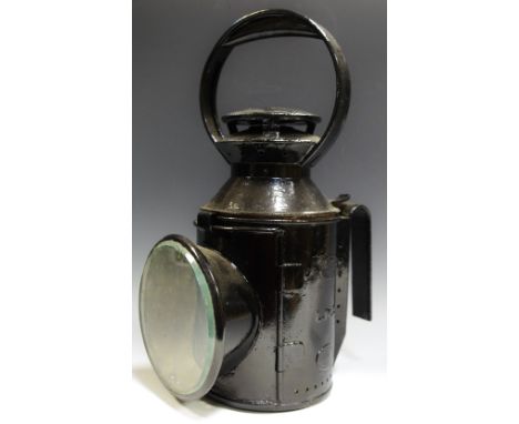 An L.M.S. 3 aspect railway lamp applied L.M.S. stamped to the body