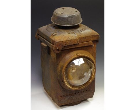A railway carriage lantern.