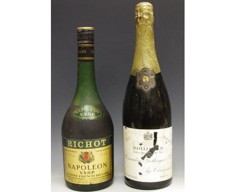 Bollinger Champagne, 75cl;  a Richot Napoleon VSOP finest French Cognac, 1984 (2)