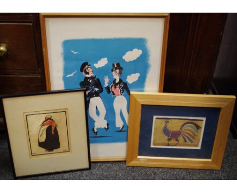 Osbert Lancaster, by and after, Pineapple Poll, coloured lithograph  print, signed in pencil, 47/75, 55cm x 38cm, framed;  H.