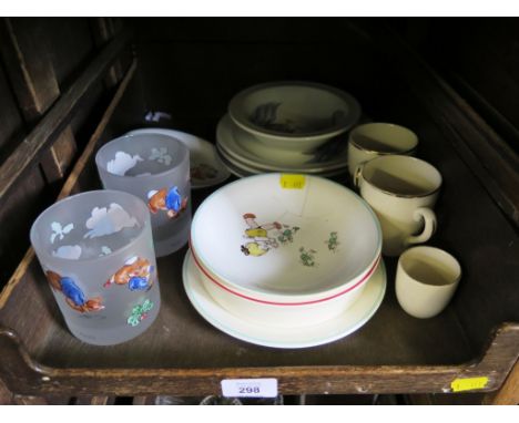 Collection of childrens nursey ware comprising Shelly, Royal Worcester, Masons, Aynsley, etc, thirteen pieces in total (13)