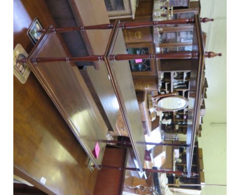 A Regency style mahogany three tier wall shelf, a two tier whatnot with two drawers, a leather lined whatnot and a leather li