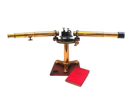 A John Browning multi-prism spectroscope, English, circa 1880, signed 'John Browning, London', with collimator, microscope on