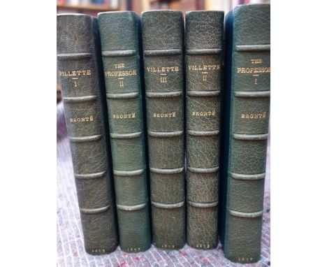 [BRONTE, C.]  Villette. by Currer Bell  . . .  First Edition, 3 vols.; bound as previous. 1853;  [BRONTE, C.]  The Professor.