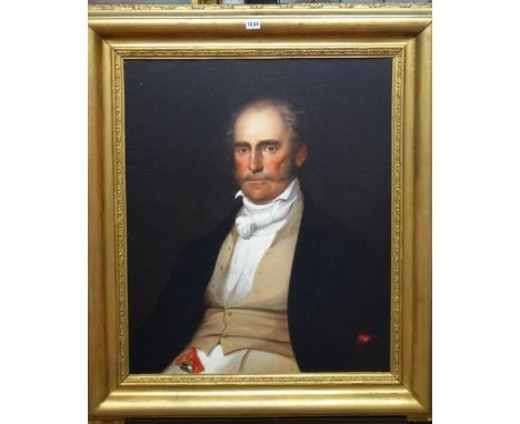 English School (19th century), Portrait of a gentleman, oil on canvas, 75cm x 62.5cm.