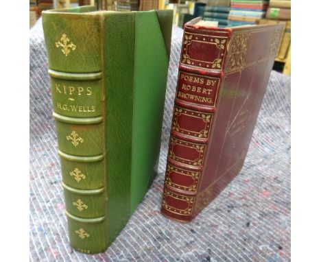 WELLS (H.G.)  Kipps: the story of a simple soul.  First Edition. half title, 8pp. publisher's adverts.; later green half moro