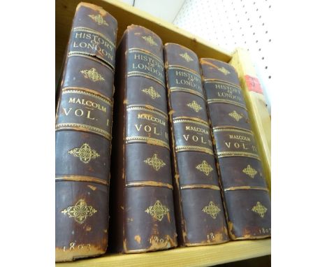 MALCOLM (J.P.)  Londinium Redivivum; or, an Antient History and Modern Description of London  . . .  First Edition, 4 vols. 4