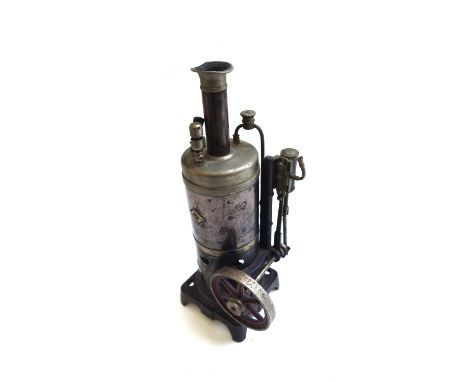 A German GBN Bing vertical steam engine, with boiler fed pump (a.f), 24cm high.
