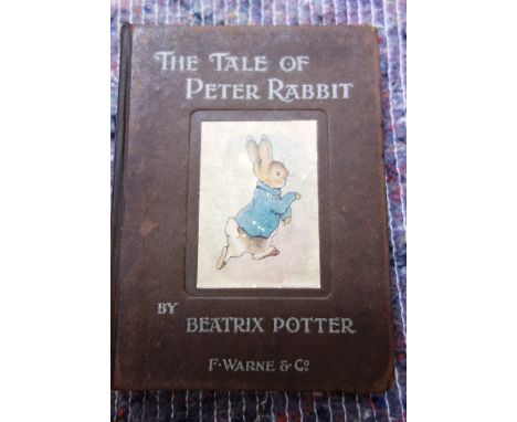 POTTER (B.)  The Tale of Peter Rabbit.  First Trade Edition. coloured illus. & half title; original white-lettered brown boar