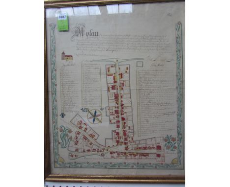 William MORLEY -   A Plan of the Scituation (sic) of the Ancient Borough of Haslemere within the Country of Surry  . . .  50 