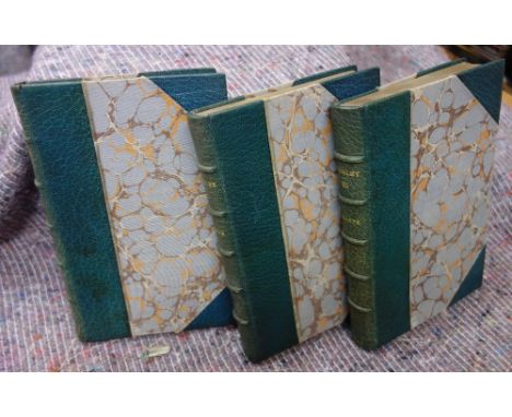 [BRONTE, C]  Shirley. A Tale. By Currer Bell  . . .  First Edition, 3 vols. advert. leaves (vols. 1 & 3), mid 20th cent. turq