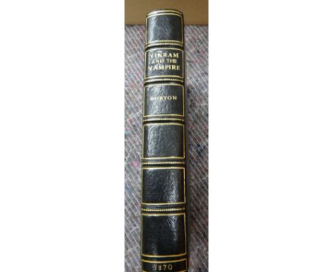 BURTON (R.F.)  Vikram and the Vampire or Tales of Hindu Devilry  . . .  First Edition. 16 plates & some text illus. (by Ernes