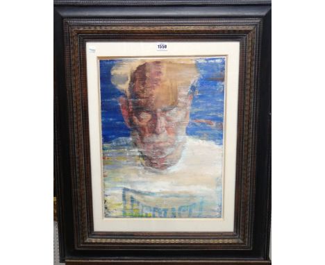 Stephen Goddard (contemporary), Portrait of the artist's uncle, gouache, 50cm x 37cm.Provenance: Purchased directly from the 