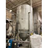 Andritz 5200 Gallon Stainless Steel Tank, Cone Bottom, Flat Top, Approx 8ft-4in OD x | Rig Fee $2000