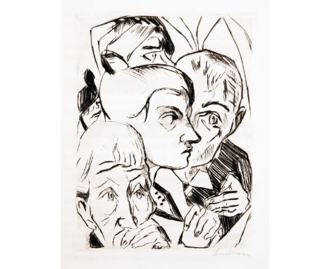 Max Beckmann - Kasimir Edschmid. Die Fürstin. Mit sechs Radierungen von Max Beckmann. Weimar, Gustav Kiepenheuer 1918. Mit se