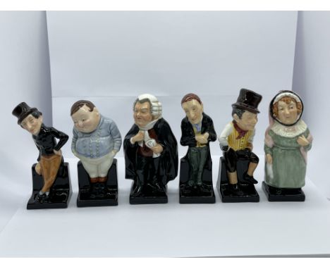 Six First Series Charles Dickens Bone China Figurines by Royal Doulton to include Jingle, Fat Boy, Buzfuz, Uriah Heep, Sam We
