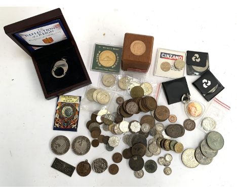 A quantity of mainly British coins to include  one penny 1876, 1884, 1892, half penny 1895, threepence 1883, pre 1947 silver 