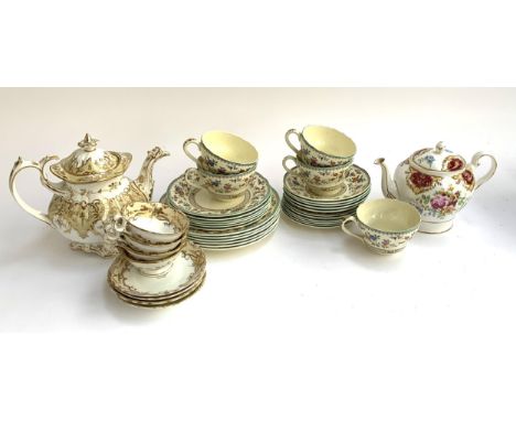A Copeland Spode 'Royal Jasmin' part tea service, together with a Coalport teapot and tea wares and a Tuscan 'Provence' teapo