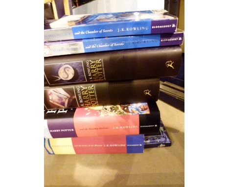 Collection of Harry Potter books including some first editions 