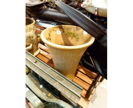 Large flared neck earthernware garden planter 