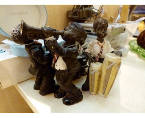 Four collectable ceramic bandsmen