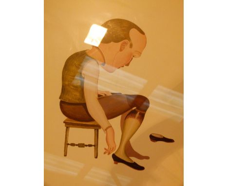 Large framed and glazed puppet print