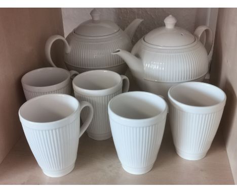 Wedgwood Tea Service w/Teapots and Mugs (some mugs unmarked to base)