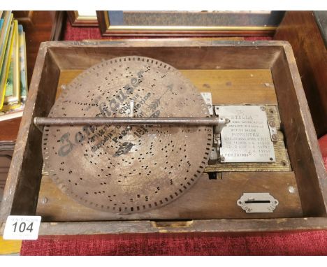 Swiss-Made Antique Stella Polyphon Music Box - 15.5" by 11.5"